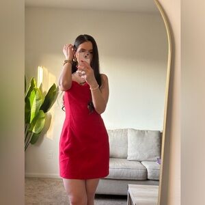 Red Strapless Sheath Dress - Classic Women’s Cocktail Dress